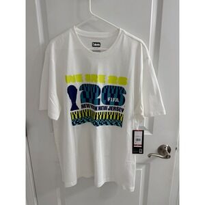 FIFA World Cup 2026 We Are 26 New York New Jersey White Graphic T-Shirt XL NWT